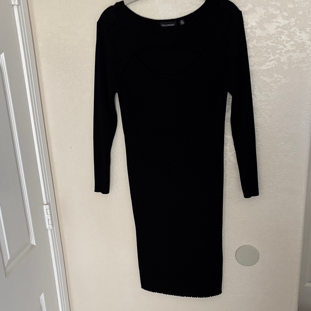 Black Long Sleeve Dress - Picture 3 of 6